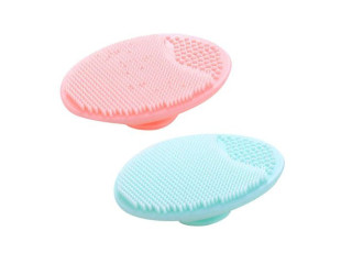 2 Facial Cleansing Silicone Brush Skin Pore Cleaner Massager