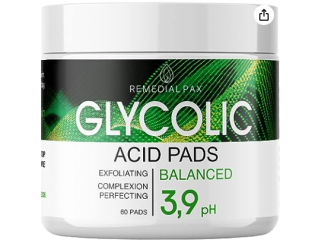 Glycolic Acid Resurfacing Pads for Face and Body - Exfoliating Facial Peel - Vitamins B5 C E