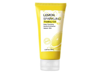 Peeling Gel Face Exfoliator, Lemon Sparkling Peeling Gel, Brightening Facial Exfoliator