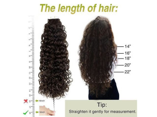 Easyouth Tape In Hair Extensions Human Curly Remy Darkest