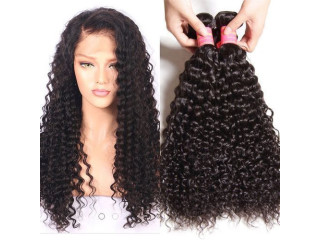 Curly Fiber Hair 22”-26” Col.1b Mix Bundles