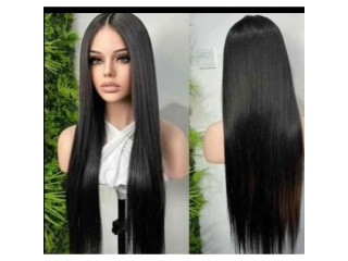 18" Long Straight Hair With Middle Part Closure
