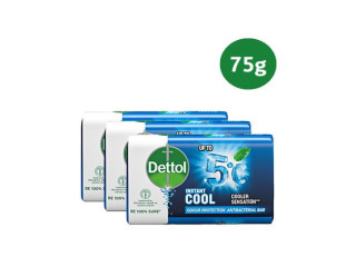 Dettol Antibacterial Bathing Soap - Instant Cool 75g - Pack of 3