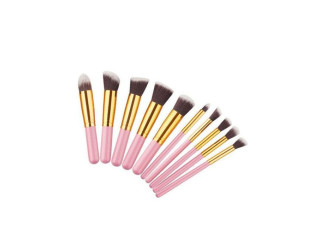 Kabuki Brush By 10 Set - Pink